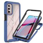 For Motorola Moto G Stylus 2022 5G Starry Sky Solid Color Series PC + TPU Phone Case with PET Film(Blue)