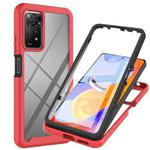 For Xiaomi Redmi Note 11 Pro 5G / 4G Foreign Starry Sky Solid Color Series PC + TPU Phone Case with PET Film(Red)