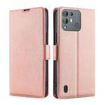 For Blackview A55 Pro Ultra-thin Voltage Side Buckle PU + TPU Leather Phone Case(Rose Gold)