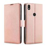 For Alcatel Axel / Lumos Ultra-thin Voltage Side Buckle PU + TPU Leather Phone Case(Rose Gold)