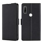 For Fujitsu Arrows WE F-51B Ultra-thin Voltage Side Buckle PU + TPU Leather Phone Case(Black)