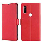 For Fujitsu Arrows WE F-51B Ultra-thin Voltage Side Buckle PU + TPU Leather Phone Case(Red)