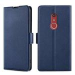 For Fujitsu Arrows Be4 Plus F-41B Ultra-thin Voltage Side Buckle PU + TPU Leather Phone Case(Blue)