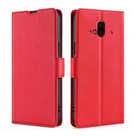 For Fujitsu Arrows F-52B Ultra-thin Voltage Side Buckle PU + TPU Leather Phone Case(Red)