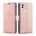 For Kyocera Android One S9 / Digno Sanga Edition Ultra-thin Voltage Side Buckle PU + TPU Leather Phone Case(Rose Gold)