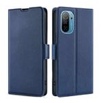 For Ulefone Note 13P Ultra-thin Voltage Side Buckle PU + TPU Leather Phone Case(Blue)