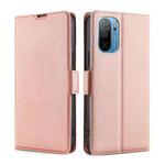 For Ulefone Note 13P Ultra-thin Voltage Side Buckle PU + TPU Leather Phone Case(Rose Gold)