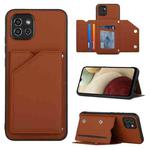 For Samsung Galaxy A03 164mm Skin Feel PU + TPU + PC Phone Case(Brown)