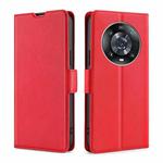 For Honor Magic4 Pro Ultra-thin Voltage Side Buckle Flip Leather Case(Red)