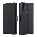 For TCL 20B 6159K Ultra-thin Voltage Side Buckle PU + TPU Leather Phone Case(Black)