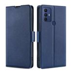 For TCL 305 / 30 SE / 306 & Sharp Aquos V6 / V6 Plus Ultra-thin Voltage Side Buckle PU + TPU Leather Phone Case(Blue)