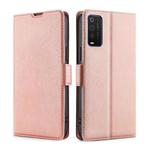 For TCL 205 Ultra-thin Voltage Side Buckle PU + TPU Leather Phone Case(Rose Gold)