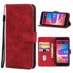 For BLU View 2 B130DL Leather Phone Case(Red)