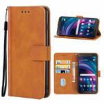 For BLU View 3 B140DL Leather Phone Case(Brown)