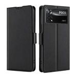 For Xiaomi Poco X4 Pro 5G Ultra-thin Voltage Side Buckle Flip Leather Case(Black)