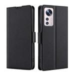 For Xiaomi 12 Pro Ultra-thin Voltage Side Buckle Flip Leather Case(Black)