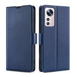 For Xiaomi 12 Pro Ultra-thin Voltage Side Buckle Flip Leather Case(Blue)