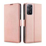 For Xiaomi Redmi Note 11 Pro 4G / 5G Ultra-thin Voltage Side Buckle Flip Leather Case(Rose Gold)