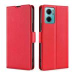 For Xiaomi Redmi Note 11E 5G Ultra-thin Voltage Side Buckle Flip Leather Case(Red)