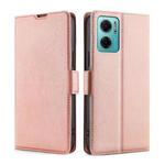 For Xiaomi Redmi Note 11E 5G Ultra-thin Voltage Side Buckle Flip Leather Case(Rose Gold)