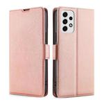 For Samsung Galaxy A23 5G Ultra-thin Voltage Side Buckle Flip Leather Case(Rose Gold)