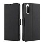 For Sony Xperia 10 IV Ultra-thin Voltage Side Buckle Flip Leather Case(Black)