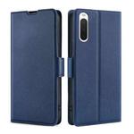 For Sony Xperia 10 IV Ultra-thin Voltage Side Buckle Flip Leather Case(Blue)