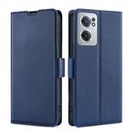 For OnePlus Nord CE 2 5G Ultra-thin Voltage Side Buckle Flip Leather Case(Blue)