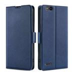 For ZTE Tempo X / N9137 Ultra-thin Voltage Side Buckle Flip Leather Case(Blue)