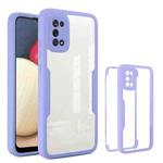 For Samsung Galaxy A02s Acrylic + TPU 360 Degrees Full Coverage Phone Case(Purple)