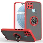 For OPPO Realme C21Y Q Shadow 1 Series TPU + PC Ring Holder Phone Case(Red)