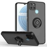 For OPPO Realme C21Y Q Shadow 1 Series TPU + PC Ring Holder Phone Case(Black)
