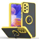 For Samsung Galaxy A23 Q Shadow 1 Series TPU + PC Ring Holder Phone Case(Yellow)