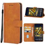 For vivo iQOO Z6 44W Leather Phone Case(Brown)