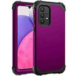 For Samsung Galaxy A53 5G PC + Silicone Phone Case(Dark Purple+Black)