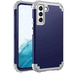 For Samsung Galaxy S22 5G PC + Silicone Phone Case(Navy Blue+Grey)