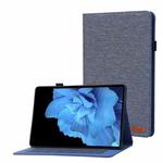 For vivo Pad 11 inch Horizontal Flip TPU + Fabric PU Leather Tablet Case(Dark Blue)