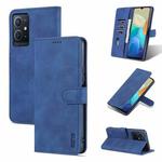 For vivo Y33s/Y75 5G AZNS Skin Feel Calf Texture Horizontal Flip Leather Phone Case(Blue)