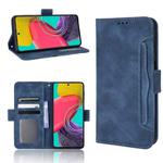 For Samsung Galaxy M53 5G Skin Feel Calf Pattern Horizontal Flip Leather Phone Case(Blue)