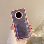 For Huawei Mate 30 Transparent Card Slot TPU Phone Case(Pink)