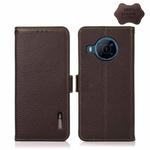 For Nokia X100 KHAZNEH Side-Magnetic Litchi Genuine Leather RFID Phone Case(Brown)