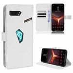 For Asus ROG Phone II ZS660KL Diamond Texture Leather Phone Case(White)