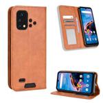 For Umidigi Bison X10G / X10G NFC Magnetic Buckle Retro Texture Leather Phone Case(Brown)