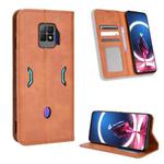 For ZTE nubia Red Magic 7 Pro Magnetic Buckle Retro Texture Leather Phone Case(Brown)