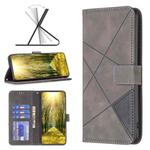 For Sony Xperia 1 III BF05 Magnetic Buckle Rhombus Texture Leather Phone Case(Grey)