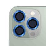 For iPhone 13 Pro / 13 Pro Max CD Texture Metal Lens Tempered Film (Ocean Blue)