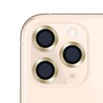 For iPhone 11 Pro / 11 Pro Max CD Texture Metal Lens Tempered Film (Gold)
