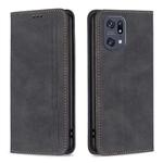 For OPPO Find X5 Pro Magnetic RFID Blocking Anti-Theft Leather Phone Case(Black)