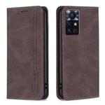 For Infinix Zero X Neo Magnetic RFID Blocking Anti-Theft Leather Phone Case(Brown)
