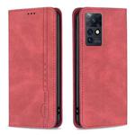 For Infinix Zero X / X Pro Magnetic RFID Blocking Anti-Theft Leather Phone Case(Red)